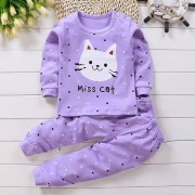 Пижама в ассортименте, фиолетовая с котиком