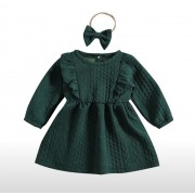 Платье с повязкой (Зеленый)