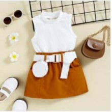 Комплект-двойка для девочек с сумочкой, оранжевый Комплект-двойка для девочек с сумочкой, оранжевый